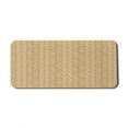 thumbnail image 1 of Geometric Computer Mouse Pad, Retro Diamond Shape Pattern with Dotted Lines Circles and Abstract Flowers, Rectangle Non-Slip Rubber Mousepad X-Large, 35" x 15", Caramel and Beige, by Ambesonne, 1 of 2