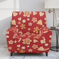 thumbnail image 2 of Xoenoiee Cookies Candy Tree Snowflake Pattern Stretch Recliner Covers Christmas Decoration 4-Pieces Recliner Chair Covers Elastic Couch Cover Washable Reclining Chair Slipcovers with Pockets, 2 of 7
