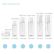 COSMOBETTY Travel Size Toiletry Bottles Toiletries Liquid Containers Clear 1 Set
