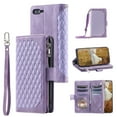 thumbnail image 1 of Mantto For iPhone 8 Plus, For iPhone 7 Plus, Premium PU Leather Crossbody Case Purse Zipper Pocket Magnetic Folio Card Slots Wallet Kickstand Phone Case with Shoulder Strap & Wrist Strap,
Purple, 1 of 13