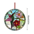 thumbnail image 3 of PPgejGEK One Day Hummingbird Stained Glass Window Pendant, Sun Catcher Hanging Decor with Chain for Living Room Kitchen Window Decoration, 3 of 6