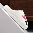 thumbnail image 6 of Fuzzy Slippers for Women Slip On Indoor Warm Slippers Fluffy Winter House Shoes Bedroom Slippers Plush Slippers Home Footwear Ladies Slippers White 41, 6 of 9