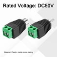 thumbnail image 4 of 4 Pack RCA Cable Solderless Adapter, Audio/Video Speaker Wire RCA Male Female Plugs, Screw Terminal Connector, Black, 4 of 7