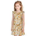 thumbnail image 1 of Vsdgher Rétro Années 70 60 Fleur pour Filles Chemises de Nuit Manches Courtes à Volants Robe de Nuit Pyjama pour Fête Pyjama-Grand, 1 of 6