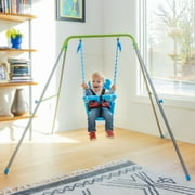 Sportspower My 1st Toddler Swing Indoor & Outdoor Backyard Play Structure with Safety Harness & Foldable Frame for 9-36 Months