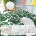 thumbnail image 2 of Monstera Leaf Comforter Set California King Size, Tropical Plants Summer Green Plant Soft Bedding Set for Man Woman, 4 Pieces Duvet Cover Set with Fitted Sheet, 2 Pillowcases, 2 of 9