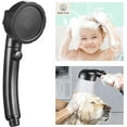 High Pressure Handheld Shower Head with ON/OFF Pause Switch(Black ...