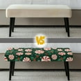 thumbnail image 6 of Psesaysky Xmas Candy Print Rectangle Bench Cover, Stretch Washable Long Dining Bench Slipcover with Elastic Edge Removable Seat Cushion Protector for Bedroom, Living Room, 6 of 7