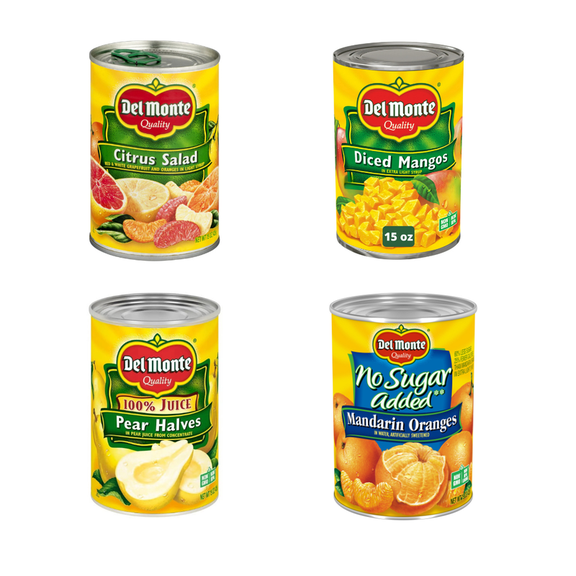 Del Monte Fruit Cocktail in 100% Juice – 8-Variety Pack, 15 oz Cans – Sweet & Refreshing, No Artificial Sweeteners