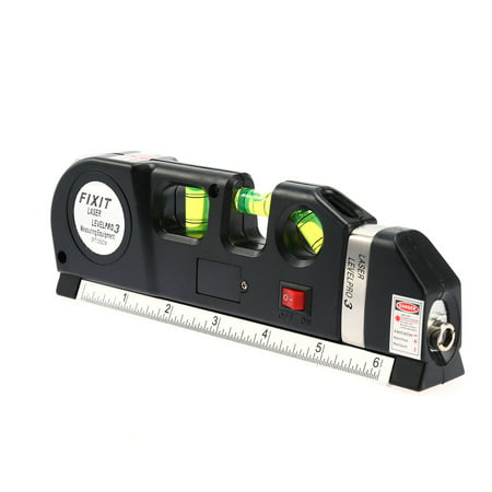 Laser Level - Multipurpose Laser Level laser measure Line 8ft+ Measure Tape Ruler Adjusted Standard and Metric Rulers, (Best Laser Level For Plumbing)