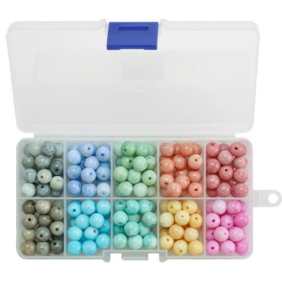 STRANDCHIC 200-Piece Assorted Color Cracked Crystal Beads for Jewelry Making, Necklace, Bracelet Craft Accessories