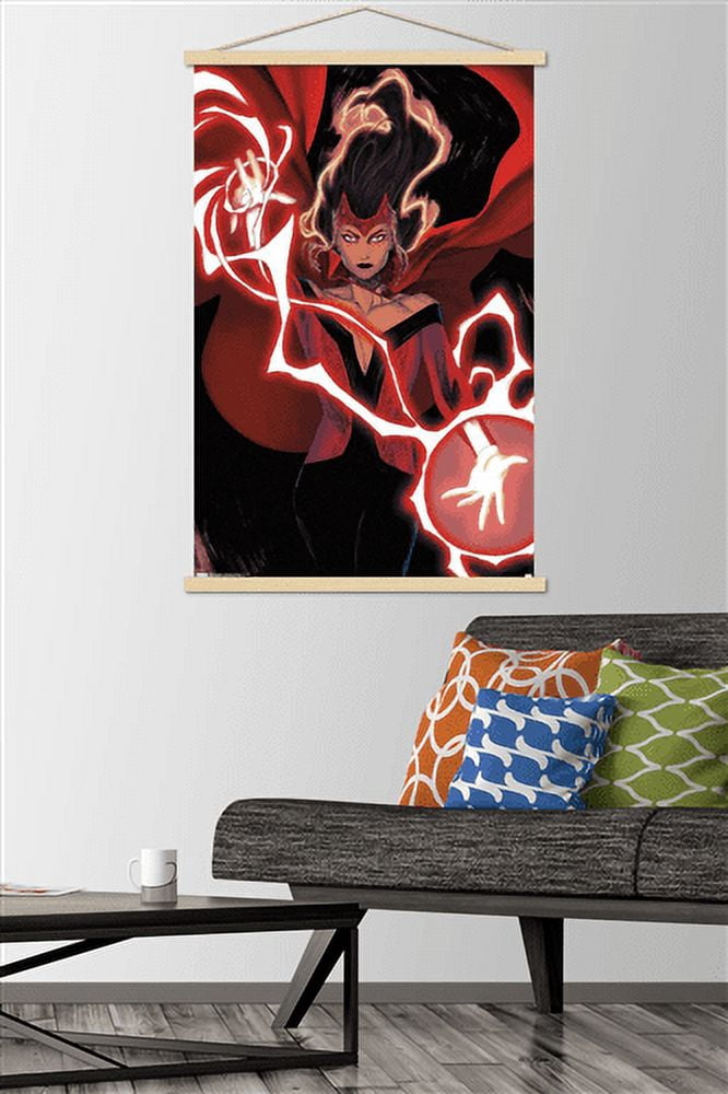 Marvel Comics - Scarlet Witch - Scarlet Witch #2 Variant Wall Poster with Wooden Magnetic Frame, 22.375" x 34"