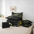 thumbnail image 6 of Manfei Abstract Marble 7-Piece Twin Bedding Sets,Black Golden Bedding Comforter Set,Stone Pattern Breathable Sheet Sets,Lightweight Marbling Room Decor,Reversible, 6 of 8