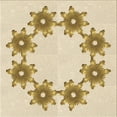 thumbnail image 1 of Ahgly Company Machine Washable Indoor Square Transitional Vanilla Gold Area Rugs, 4' Square, 1 of 7