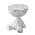 thumbnail image 3 of Mesa auxiliar pequeña, mesa de té multifunción, bonita mesa de centro, mesita de noche para oficina, baño, mesita de noche, dormitorio, decoración del manchas blancas negras, 3 of 9