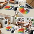 thumbnail image 5 of 3'x5' Rug for Living Room Bedroom, Funny Panda Washable Area Rugs Non-Slip Carpet Mats, Rainbow Abstract Animals Indoor Low Pile Area Rug Runner for Kitchen, Mudroom, 5 of 8