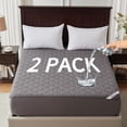 thumbnail image 1 of Protector de colchón impermeable BEDLORE Twin XL, paquete de 2, gris, 1 of 8