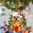 thumbnail image 2 of Gibobby Perro de Navidad con caja de regalo Adorno Decoraciones para árboles de Navidad Árbol de Navidad Colgante DIY Bendición Cachorro Colgante Regalo(B), 2 of 4