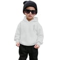 thumbnail image 6 of WOYY Boys Hooded Sweatshirt Casual Pullover Long Sleeve Hoodie for Kids, White, Size 1-14, 6 of 7