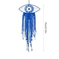 thumbnail image 3 of Kmonabie Hand Woven Macrame Wall Hanging, Cotton Tassel Dreamcatcher Boho Home Wall Decor, 3 Colors for Bedroom Living Room Entryway, Blue, 3 of 6