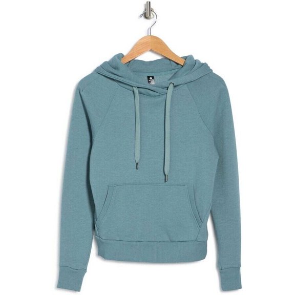 90 Degree by Reflex Cropped Hoodie (Sky Blue, Medium)