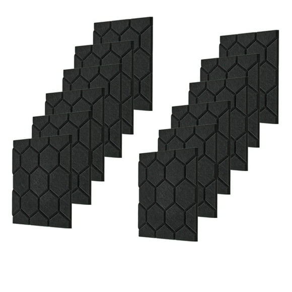 Acoustic Panels Soundproof Wall Panels Self Adhesive Acoustic Panels Soundproof Panels 12 Pack Black