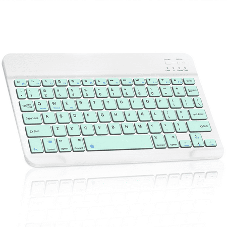 Ultra-Slim Bluetooth rechargeable Keyboard for MediaPad M2 10.0 and all Bluetooth Enabled iPads, iPhones, Android Tablets, Smartphones, Windows pc - Teal