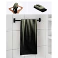 thumbnail image 6 of Sage Green Black Ombre Towel Set of 3, Soft Microfiber Bath Towels, Hand Towel, Washcloths, Modern Abstract Striped Gradient Quick-Dry Absorbent Towels for Bathroom Kitchen Hotel Beach Gym Spa, 6 of 7