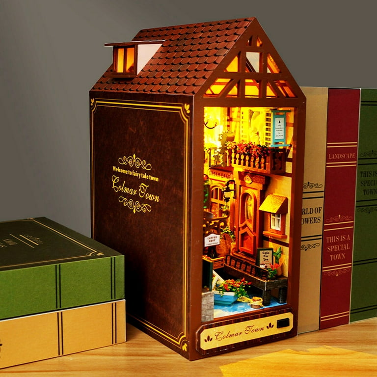 DIY Wooden Dollhouse Colmar Town Model Book Nook Bookend Bookcase Miniature  With Furniture Kit Toys Child Girl Adult Gift Casa - AliExpress