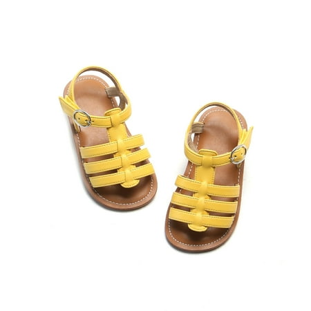 

ESTINE Toddler Girl Open Toe Lightweight Summer Female Casual Dress Sandals - Yellow 8M