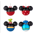 thumbnail image 3 of Disney Parks Mickey and Friends Scarf Glitter Holiday Christmas Ornament Set Box, 3 of 3