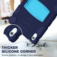 thumbnail image 5 of SaniMore Tri-layer Hybird Case for iPad 10th Generation 10.9" 2022, Rugged PC Shell Silicone Backplane Anti-drop Shockproof Hidden Kickstand Heavy Duty Protective Case for iPad 10th 2022, Navy & Blue, 5 of 9