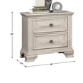 thumbnail image 6 of Roundhill Furniture Renova Distressed Parchment 2-Drawer Nightstand, 6 of 6