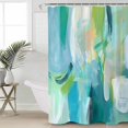 thumbnail image 6 of Shower Curtains Blue Green Graffiti Art Bath Curtain Modern Art Waterproof Bathroom Shower Curtain Set with Hooks Decoration 72 x 72 Inches, 6 of 7