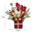 thumbnail image 3 of Christmas Tree Mini Christmas Tree With Lights 14inch Flocked Artificial Tree With Cones,For Tabletop Christmas Trees With Lighting Snowflake,Snow Flocked Xmas for Indoor Christmas Decor, 3 of 8
