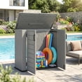 thumbnail image 2 of Outsunny 33 Cu.ft Outdoor Storage Shed, Waterproof Storage Cabinet, Grey, 2 of 9