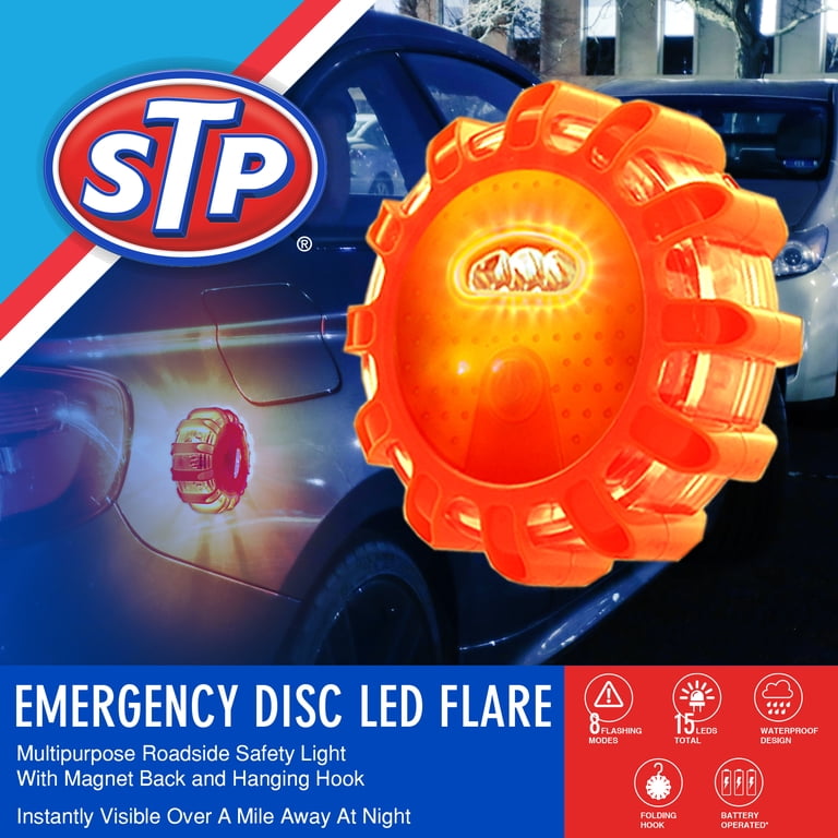 STP Disc LED Emergency Road Flares, 3-Piece Set photo 6