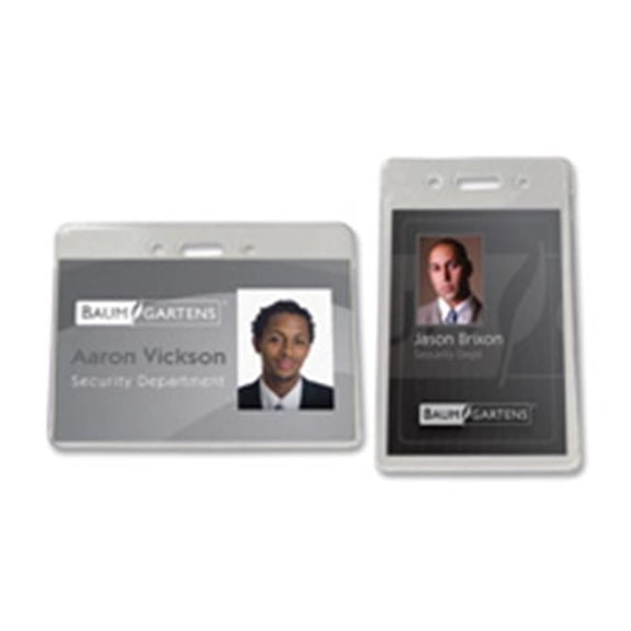 Proximity Badge Holder,Horizontal,3.5 in. x 2.38 in.,50-PK,Clear