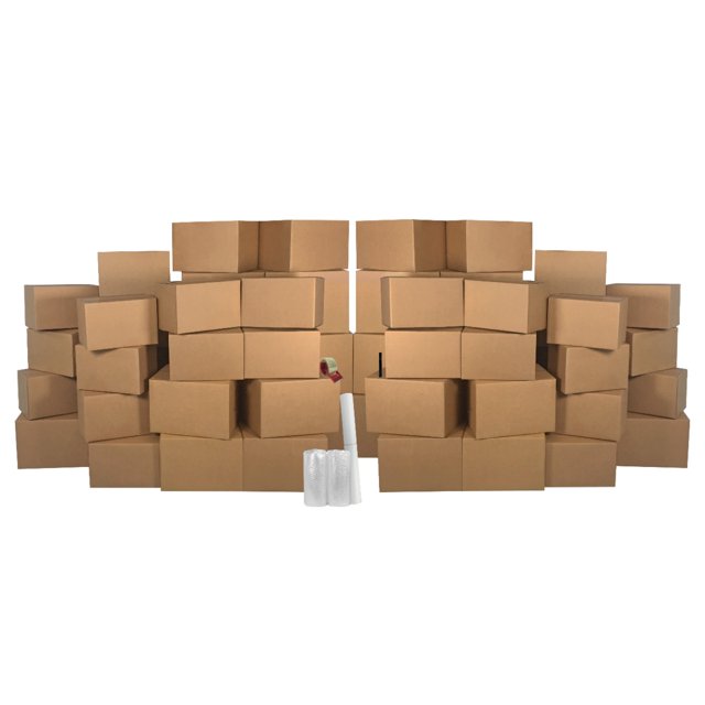 UBMOVE Large Set 4 Room Basic Kit with 52 Moving Boxes & Packing