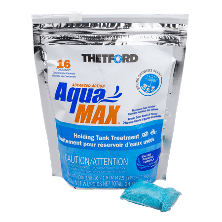 Thetford 96631 AquaMax Waste Holding Tank Treatment Drop-Ins - Spring Showers - 16 Ct