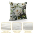 thumbnail image 4 of JEUXUS Pillow Case Rustic White Flower Abstract Botanical Picture Short Plush Pillowcase White, 4 of 5
