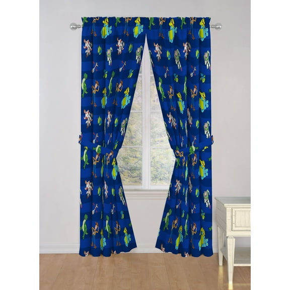 Toy Story Buzz & Woody 84" Drapes, 100% Microfiber, Blue