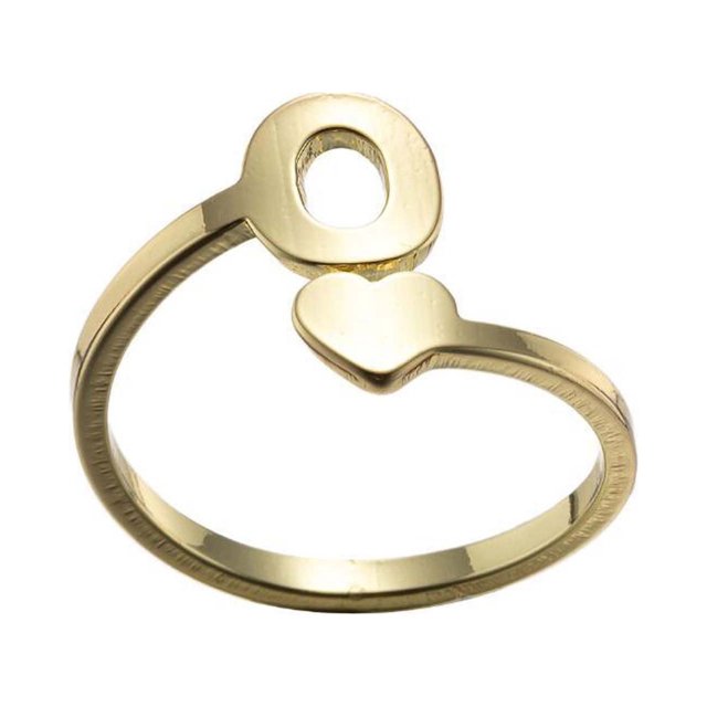 Bagues à Ouverture de Lettres Anglaises en Acier Inoxydable pour Filles, Bijou Rétro, Meilleur Cadeau pour une Personne Aimée