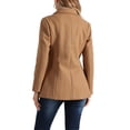 thumbnail image 3 of INSPIRE CHIC Women's Peter Pan Collar Single Breasted Overcoat Coat XL Camel, 3 of 6