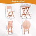 thumbnail image 6 of TAO ONE Plastic Folding Bistro Set – 3 Piece Portable Indoor Outdoor Table and Chairs for Patio, Balcony, Garden, and Poolside (Pink), 6 of 9