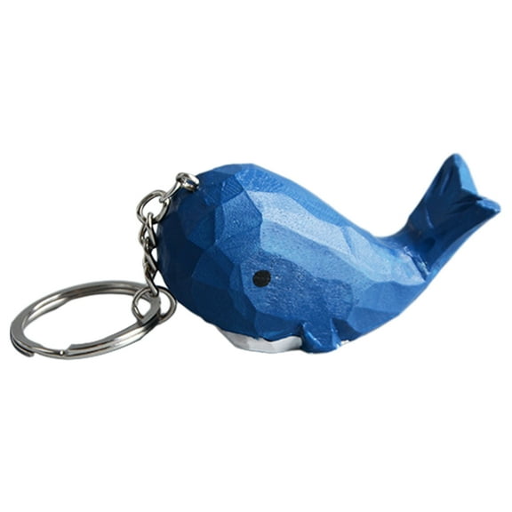 HOKARUA Wooden Whale Keychain Small Whale Keychain Cute Keychain Pendant Keychain Handbag Keychain
