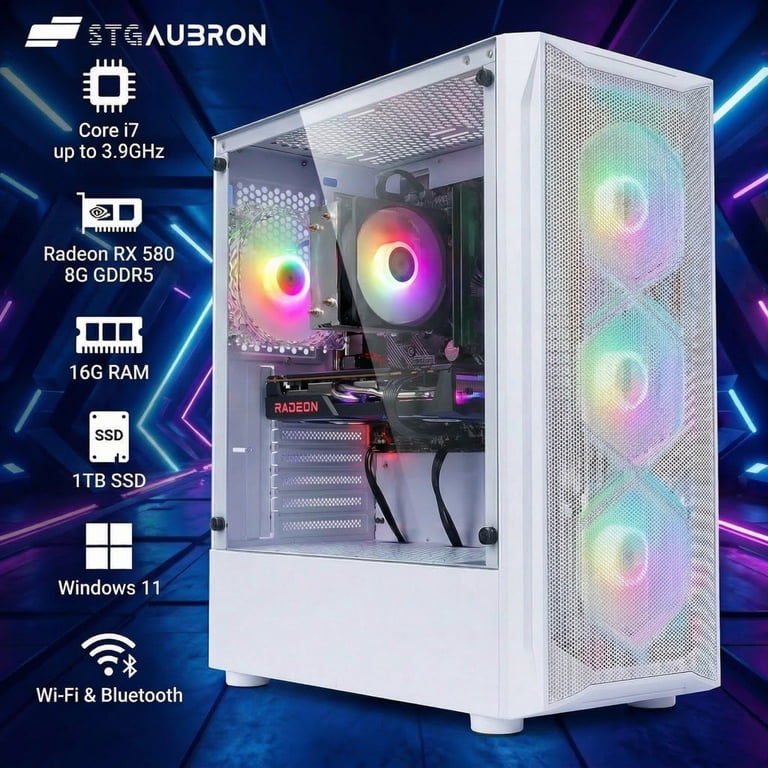 PC Gamer / Bureautique – i7, RX 580 8GB, 16 GB RAM, (D'occasion) à
