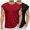 Wine, variant on Nwiuh Men's Cropped Muscle Sleeveless Cotton Tank Tops Cut Off Fashion Washed T Shirts Workout Tee Khaki XL