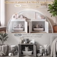 thumbnail image 2 of Cat Litter Box Enclosure for 2 Cats, 55" Hidden Litter Box Furniture with Pet Stairs,Cat Washroom with Double Large Room, Farmhouse Indoor Litter Box, White, 2 of 12
