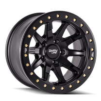 DIRTY LIFE DT-2-9304 17X9 8X165.1 -12ET 130.8CB MATTE BLACK W/SIMULATED RING